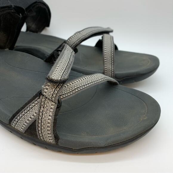 Teva Verra Ankle Strap Nylon Sandals Black/Grey Size 11 Outdoor Gorpcore River - Picture 4 of 9